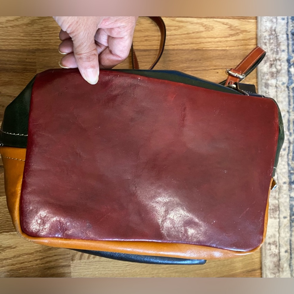 Italian Leather Multi Color Backpack - Picture 8 of 12